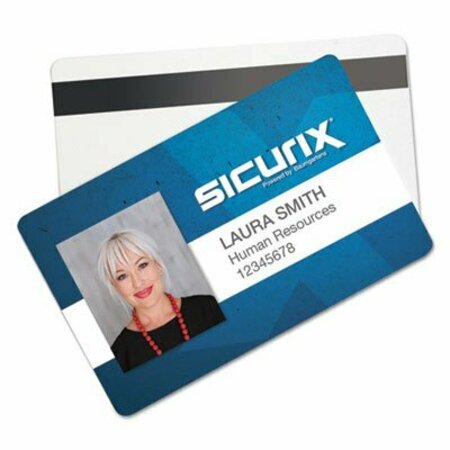 BAUMGARTENS SICURIX, Sicurix Blank Id Card With Magnetic Strip, 2 1/8 X 3 3/8, White, 100PK 80340